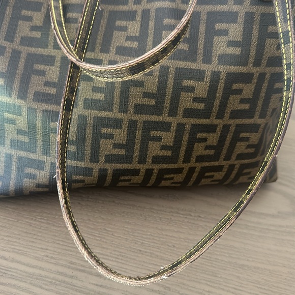 Fendi Zucca Coated Canvas Tote Yellow Interior - Picture 17 of 17